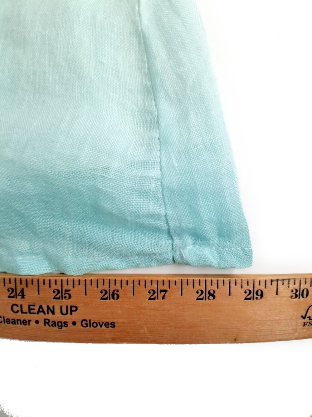 Eileen Fisher Linen Gauze Dress Aqua Blue Ombre A Line Layered Slip Included P - Picture 13 of 15